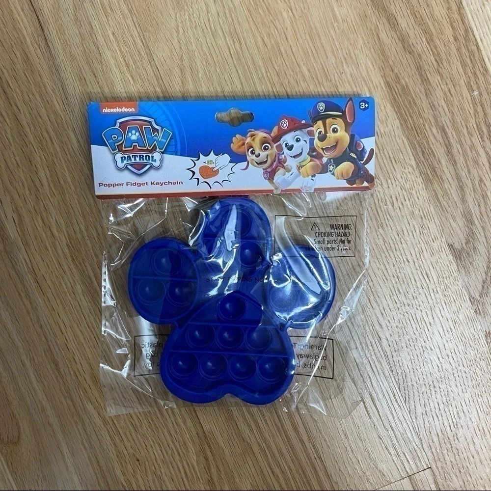 Paw Patrol Popper Fidget Keychain NEW Blue Paw Kids Toy